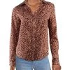 Best reviews of 🌟 FRNCH 👩 Womens Collared Animal Print Button-Down Top 🔥