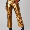 Best Sale 💯 Buddylove 👩 women Travolta High-Rise Metallic Pants in Gold ✨