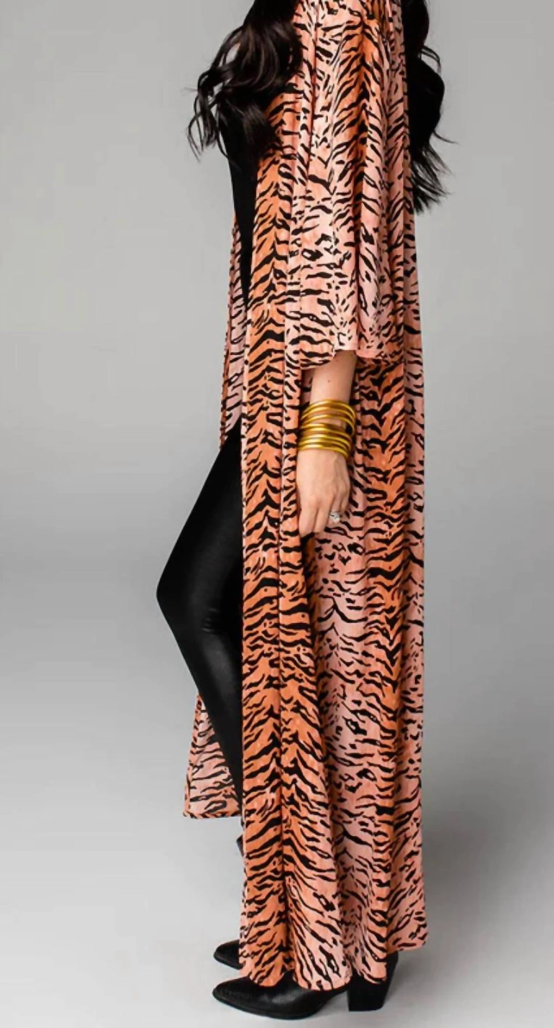 Promo 🧨 Buddylove 👩 women Maxi Length Kimono in Siberian Tiger 💯 2 Promo 🧨 Buddylove 👩 women Maxi Length Kimono in Siberian Tiger 💯 - Image 2