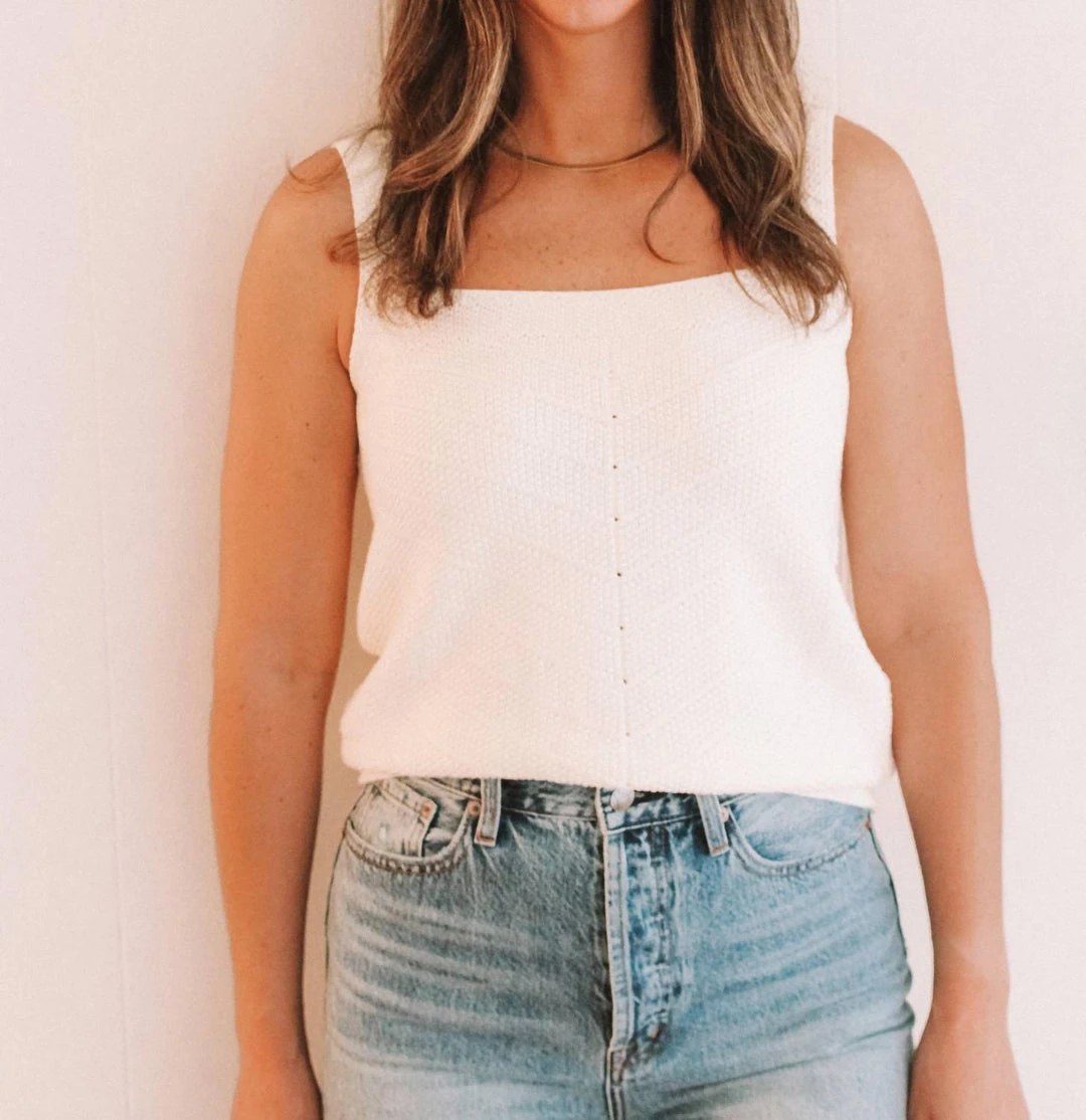 New β Frnch π© women Laila Sweater Tank in Cream 𧨠2 New β Frnch π© women Laila Sweater Tank in Cream 𧨠- Image 2