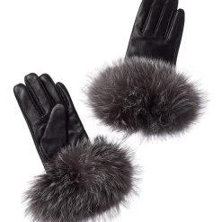 Coupon 🧨 women Surell Accessories Cashmere-Lined Leather Gloves 😍
