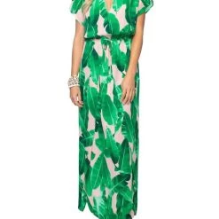 Best Pirce 👍 Buddylove 👩 women Natalie Key West 👗 Dress in Palm Leaf Green 🧨