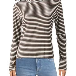 New โ English Factory ๐ฉ Womens Striped Lightweight Turtleneck Top ๐