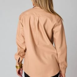 Discount ⌛ Buddylove 👩 women Brielle Vegan Leather Button Up 👕 Shirt in Espresso 🛒 -Cheap Buddylove Store 224c9ac33ce041399e0875a4d2ecb21a feb42b65 ff58 4906 bd70 c40e8290385d 1080x