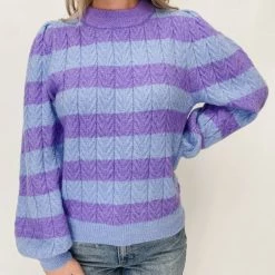 Hot Sale 🤩 Frnch 👩 women Neve Sweater in Violet 🔔