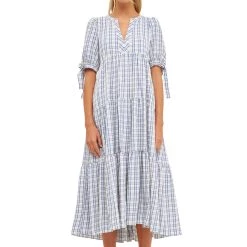 New ⭐ ENGLISH FACTORY 👩 women Gingham Tiered 👗 Dress with Bow-Tie Sleeves 👍 -Cheap Buddylove Store 2e90d3f09f9c46c390262198d8aa411e 02244e65 2397 4b7b 9833 b6f9a19887b4 1080x