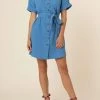 Promo 🤩 Frnch 👩 women Fanny 👗 Dress in Bleu 👍
