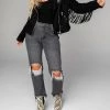 Buy 🧨 Buddylove 👩 women Francesca Fringe Suede Jacket in Night 🤩