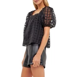 Flash Sale 🤩 ENGLISH FACTORY 👩 women Organza Gridded Square Neck Crop Top 🛒 -Cheap Buddylove Store 3c5cc556881a4ad198684187903e069e c0b4311d cb77 48ea 9768 1731cf8b8516 1080x