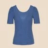 Best deal ✨ Frnch 👩 women Cataline Ladies Knitted Top in Blue 🎉