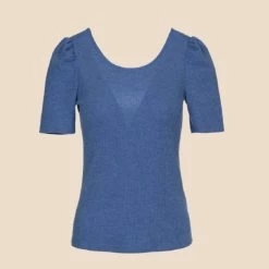 Best deal ✨ Frnch 👩 women Cataline Ladies Knitted Top in Blue 🎉