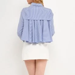 Outlet 😍 English Factory 👩 women Back Flared Stripe 👕 Shirt 💯 -Cheap Buddylove Store 4588cc7e5d8944e998841d7371aed292 1080x