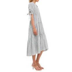 Buy 😀 ENGLISH FACTORY 👩 women Gingham Tiered 👗 Dress with Bow-Tie Sleeves 😀 -Cheap Buddylove Store 4e7851d4247e4e69b92c5e6ceb9d9701 1c70888c acbe 4925 842b f56671fe74ca 1080x