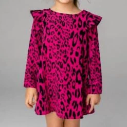 Best Pirce 👍 Buddylove kids Girl'S Logan 👗 Dress in Fuchsia Cat 🤩
