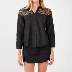 Hot Sale 🔥 English Factory 👩 women Long Sleeve Laced 👖 Jeans 👕 Shirt 🛒 -Cheap Buddylove Store 58f4c74b8cc54cee87ea1c98eed6b5a3 fb332ca4 1838 45a1 8e11 9f0926d7d939 1080x