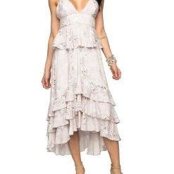 Deals 👏 Buddylove 👩 women Georgia Pebble High Low 👗 Dress in Pink Snake Skin ❤️