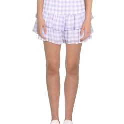 Best reviews of ✨ English Factory Lila 👩 Womens Gingham Smocked Casual Shorts 👏
