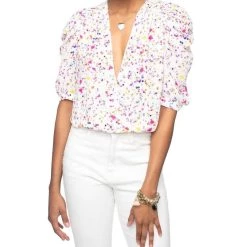 Cheapest 🎁 Buddylove 👩 women Vita Bodysuit in Confetti Print 🔔