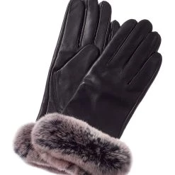 Best Pirce ✔️ women Surell Accessories Cashmere-Lined Leather Gloves 👏