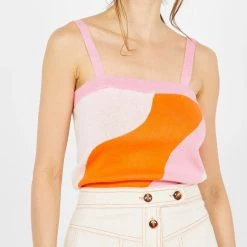 Wholesale ❤️ Frnch 👩 women Tory Knit Top in Rose 🔥