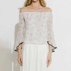 Outlet 👏 English Factory 👩 women Daisy Sketch Printed Off the Shoulder Top 👍 -Cheap Buddylove Store 9371b8fe3d1345e782d65638fa28ad14 1080x