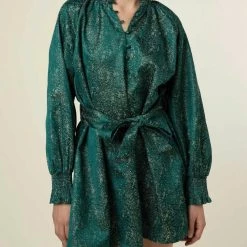 Cheapest 🥰 Frnch 👩 women Gally 👗 Dress in Green 🛒