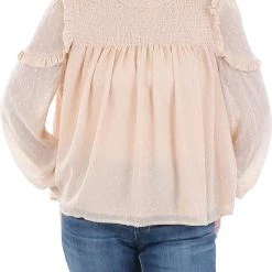 Best Sale 🛒 English Factory 👩 Womens Soutache Smocked Blouse ✔️