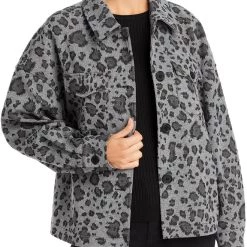 Promo 🎉 Bagatelle 👩 Womens Animal Print Collared 👚 Shirt Jacket 🌟
