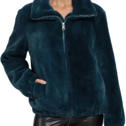 Cheap 😍 Bagatelle 👩 Womens Faux Fur Lightweight Bomber Jacket 😉