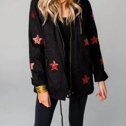 Best reviews of 🥰 Buddylove 👩 women Alyssa Cargo Jacket in Black/Red 😍