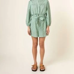 Outlet 😀 Frnch 👩 women Talia Romper in Sage 😍
