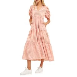 Best Pirce 👍 ENGLISH FACTORY 👩 women Gingham Check Combination Midi 👗 Dress 🔥 -Cheap Buddylove Store bb647782ca0042cb834cf57d2587f9f7 91a5b912 a345 48f8 8b7b 13565a474f00 1080x