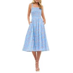 Top 10 🎁 ENGLISH FACTORY 👩 women Floral Print Smocked 👗 Dress 🎉