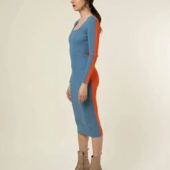Best Sale ✔️ Frnch 👩 women Aimee 👗 Dress in Orange/ Blue ⌛ -Cheap Buddylove Store c0b89c6b21814663a25a2d5bd70b7082 1080x