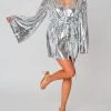 Best reviews of ✔️ Buddylove 👩 women Lynlee Sequin Wrap 👗 Dress in Silver 🤩