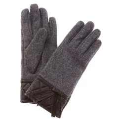 Buy 🎁 women Surell Accessories Wool & Leather Gloves 👏