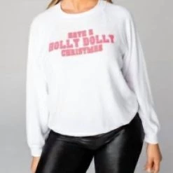 Best deal ⭐ Buddylove 👩 women Holly Dolly 🎅 Christmas Sweatshirt in White ⭐