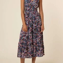 Best Pirce 😀 Frnch 👩 women Flavie 👗 Dress in Blue Marine ❤️