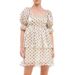 Deals 🎁 ENGLISH FACTORY 👩 women Organza Dot Tiered Doll Mini 🛒