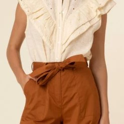 Top 10 👏 Frnch 👩 women Gaia 👚 Shirt in Creme 🔔