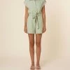 Hot Sale 🛒 Frnch 👩 women Melina Jumpsuit in Pistachio Green 👍