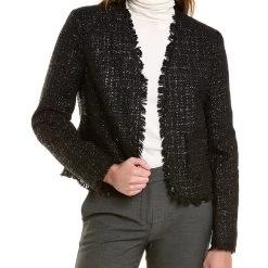 Best Sale โค๏ธ women Bagatelle Fringed Tweed Jacket ๐ฅ